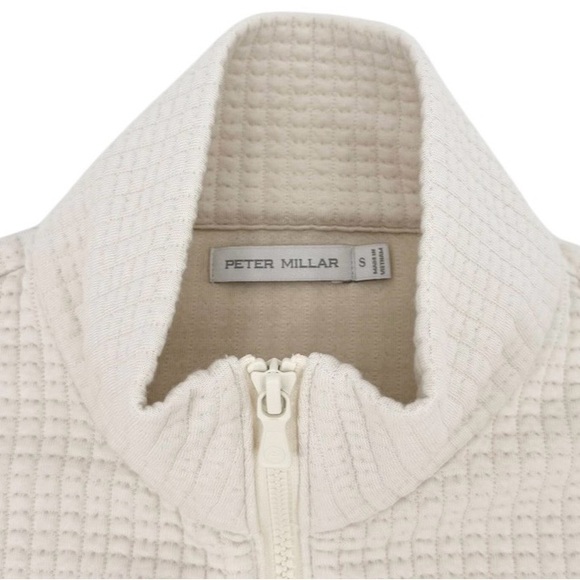 Peter Millar Waffle Knit Funnel Neck Zip Up Jacket - Picture 4 of 5